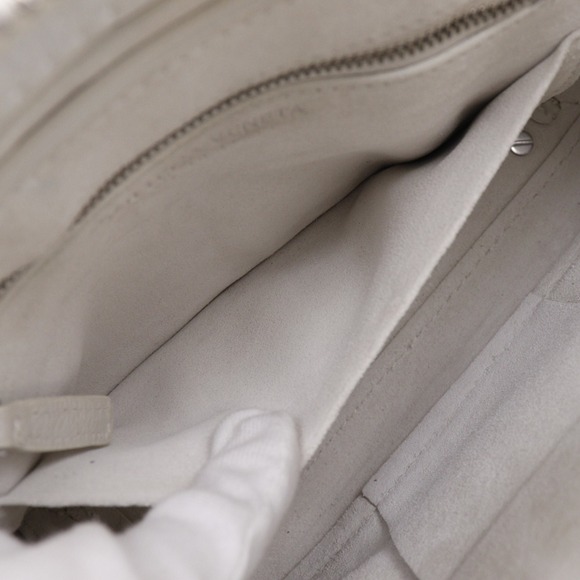 BOTTEGA VENETA White Leather Intrecciato Bag - Picture 7 of 16
